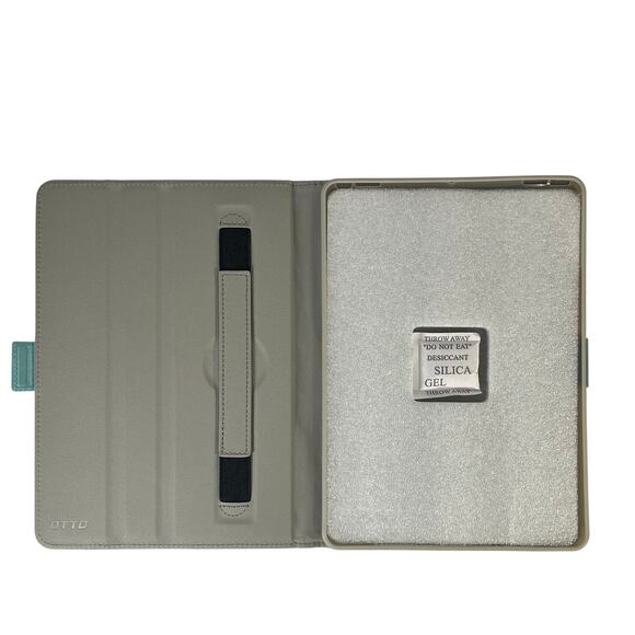 Teal Floral Tree Art Tablet Case w/ Stand & Magnetic Strap – 9–10" Folio Cover - Picture 3 of 4